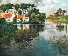 Frits Thaulow, Vindkastet, Olje på lerret