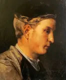 Johanne Mathilde Dietrichson, Guttehode, studie, Olje på lerret