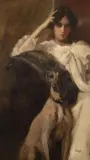 Ricardo Acevedo Bernal, Sin título [Dama y perro], [década de 1910], Óleo sobre lienzo