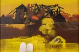 Alejandro Obregón, [Memoria de Trento], década de 1970, Óleo sobre madera