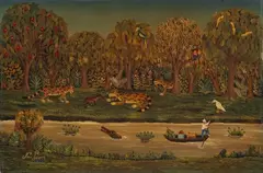 Sin título by Noé León, 1971, Acrílico sobre madera, sold May 2024