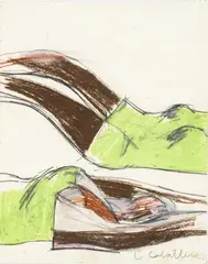 Luis Caballero, Sin título, 1966, Mixta sobre papel