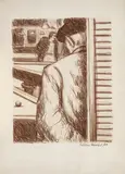 Saturnino Ramírez, Sin título [Persiana], 1984, Pastel graso sobre papel