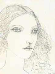 Leonel Góngora, La niña de la [platería], 1983, Grafito Lápiz sobre papel