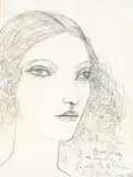 Leonel Góngora, La niña de la [platería], 1983, Grafito Lápiz sobre papel