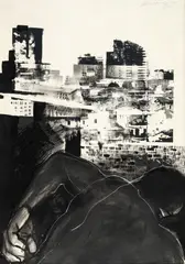 Fuga by Ever Astudillo, 1997, Mixta sobre papel, sold May 2024