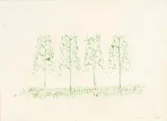 Maíz by Antonio Caro, 1981, Tinta sobre papel, sold May 2024