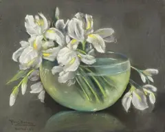 Alfredo Ramos Martínez, [Bouquet de liliums], 1917, Pastel sobre cartón