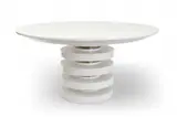 Mesa de comedor, Madera lacada con resina en falso mármol, Madera lacada con resina en falso mármol