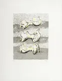 Henry Moore, Three Reclining Figures, 1972, Litografía sobre papel. Ejemplar 61 de 90