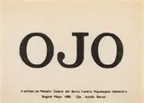 Adolfo Bernal, OJO, 1980, Impresión tipográfica sobre papel