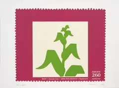 Antonio Caro, [Proyecto postal], 1993, Serigrafía sobre papel. Ejemplar 32 de 260