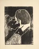 Maripaz Jaramillo, El beso, 1972, Xilografía sobre papel. Ejemplar Prueba de Artista