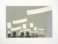 Sin título, de la carpeta Unidad by Ever Astudillo, 1985, Serigrafía sobre papel. Ejemplar XVI de XXX, sold Feb 2024
