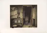 Oscar Muñoz, Sin título, de la carpeta Graficario de la Lucha Popular en Colombia, 1977, Litografía y serigrafía sobre papel. Ejemplar 29 de 100