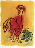 Mariano Rodríguez, Gallo, de la carpeta Cuba-Colombia Raíces comunes, 1978, Serigrafía sobre papel. Ejemplar LIII de LX