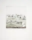 Jim Amaral, Landscapes, 7 of 7, 1977, Punta seca y aguafuerte sobre papel. Ejemplar Prueba de artista V de XIV