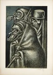 Sin título, de la carpeta Graficario de la Lucha Popular en Colombia by Luis Alberto Acuña Tapias, 1977, Serigrafía sobre papel. Ejemplar 90 de 100, sold Feb 2024