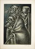 Luis Alberto Acuña Tapias, Sin título, de la carpeta Graficario de la Lucha Popular en Colombia, 1977, Serigrafía sobre papel. Ejemplar 90 de 100