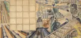 Ignacio Gómez Jaramillo, [Estudio para mural], 1962, Acuarela sobre papel