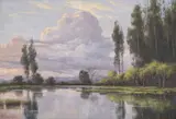 Jesús María Zamora, Paisaje sabanero, 1919, Óleo sobre lienzo.