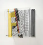 Jesús Rafael Soto, Stomagie I, de la serie Sotomagie, 1967, Serigrafía sobre plexiglás y metal. Ejemplar 86 de 100