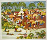 Marcial Alegría, Matrimonio, Acrílico sobre lienzo.