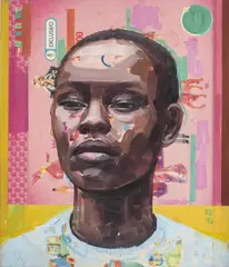 Exclusivo by Rossina Bossio Bossa, 2016, Óleo sobre retablo., sold Nov 2023