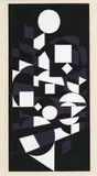 Victor Vasarely, La Orquídea de la carpeta Venezuela, AKA Caracas de noche, 1956, Serigrafía sobre papel. Ejemplar sin numerar
