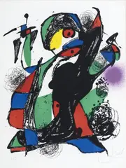 Sin título, [1981] by Joan Miró, Litografía sobre papel. Ejemplar Hors Commerce (Fuera de comercio), sold Aug 2023