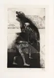 Juan Antonio Roda, Uno, dos y tres, del Portafolio Graficario Lucha Popular en Colombia, 1977, Aguafuerte y punta seca sobre papel. Ejemplar 100 de 100