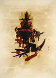 Wifredo Lam, El último viaje del buque fantasma X, 1976, Serigrafía sobre papel. Prueba de artista
