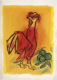 Mariano Rodríguez, [Gallo] de la carpeta Cuba-Colombia Raíces comunes, 1978, Serigrafía sobre papel. Ejemplar LIII de LX