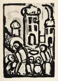 Georges Rouault, Christ et Pauvres, 1935, Aguatinta sobre papel. Edición de 40