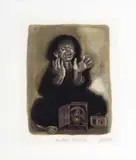Enrique Grau, Mendiga ululante, 1978, Serigrafía sobre papel. Ejemplar 53 de 60