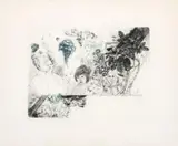 Lucy Tejada, El tigre, 1982, Punta seca. aguafuerte y aguatinta sobre papel