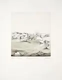Jim Amaral, Landscapes, plate 6 of 7 de la carpeta Landscapes, 1977, Punta seca y aguafuerte sobre papel,Ejemplar Prueba de artista 5 de 14