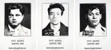 No. 2 - John Victor G, No. 11 - John Joseph H, No. 12 - Frank B. de la serie Thirteen Most Wanted by Andy Warhol, 1967, Litografía offset sobre papel (3), sold Aug 2023