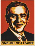 Shepard Fairey "Obey", Bush Hell, 2004, Serigrafía sobre papel, Ejemplar 48 de 300