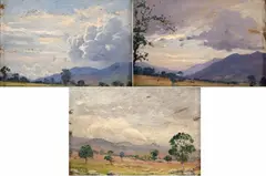 [Bocetos] by Jesús María Zamora, Óleo sobre cartón (3)., sold Jun 2023