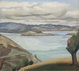 Ignacio Gómez Jaramillo, [Laguna de Tota], 1943, Óleo sobre lienzo.