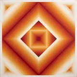 Sara Modiano, Variación de profundidades y relieves #11, 1975, Acrílico sobre madera.