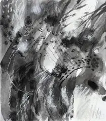 Carlos Jacanamijoy, De los caminos del viento, 1999, Mixta, aguadas, pastel seco y carboncillo sobre papel.