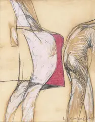 Luis Caballero, Sin título, 1967, Lápiz y crayón sobre papel.