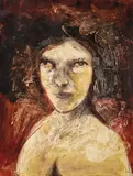 Leonel Góngora, Virgen de Cartago #10, de la serie Las imágenes de Cartago, 1964, Mixta sobre papel.