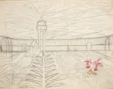 Hernando "Momo" del Villar, [Aeropuerto José María Córdoba, Río Negro (Antioquía)], Grafito sobre papel.