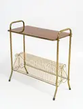 Porta vinilos, Latón y formica, Latón y formica