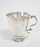 Vaso en plata colonial signo A, Plata, Plata