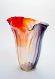 Florero estilo Fazzoletto, Vidrio soplado de Murano, Vidrio soplado de Murano