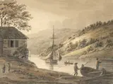Hubert Cornish, On The River Tamar, From Calstock Passage, Looking Up, watercolour